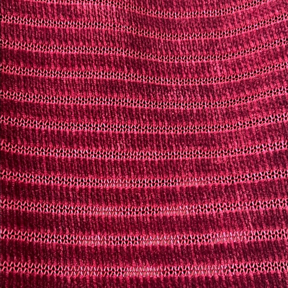 Jones New York Burgundy Striped Blouse - Picture 3 of 6